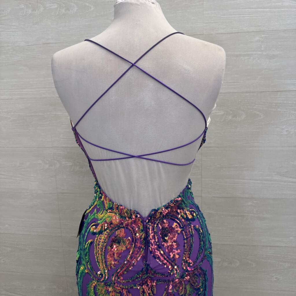 Windsor Strappy Fitted Sequin Dress 3/4