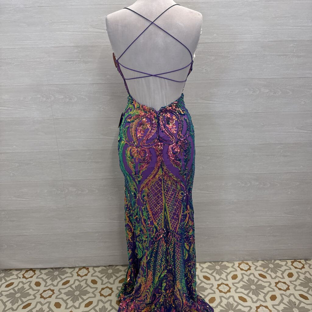 Windsor Strappy Fitted Sequin Dress 3/4