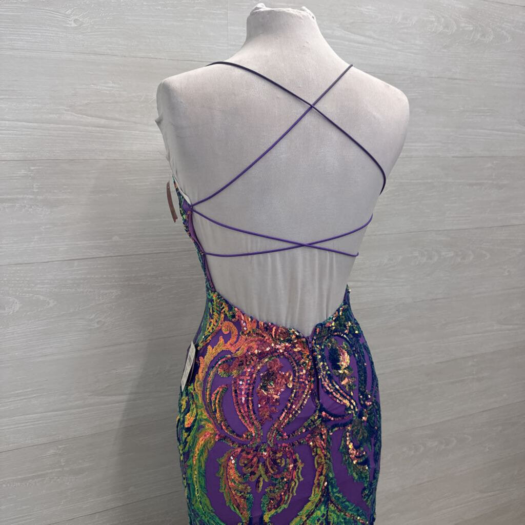 Windsor Strappy Fitted Sequin Dress 3/4