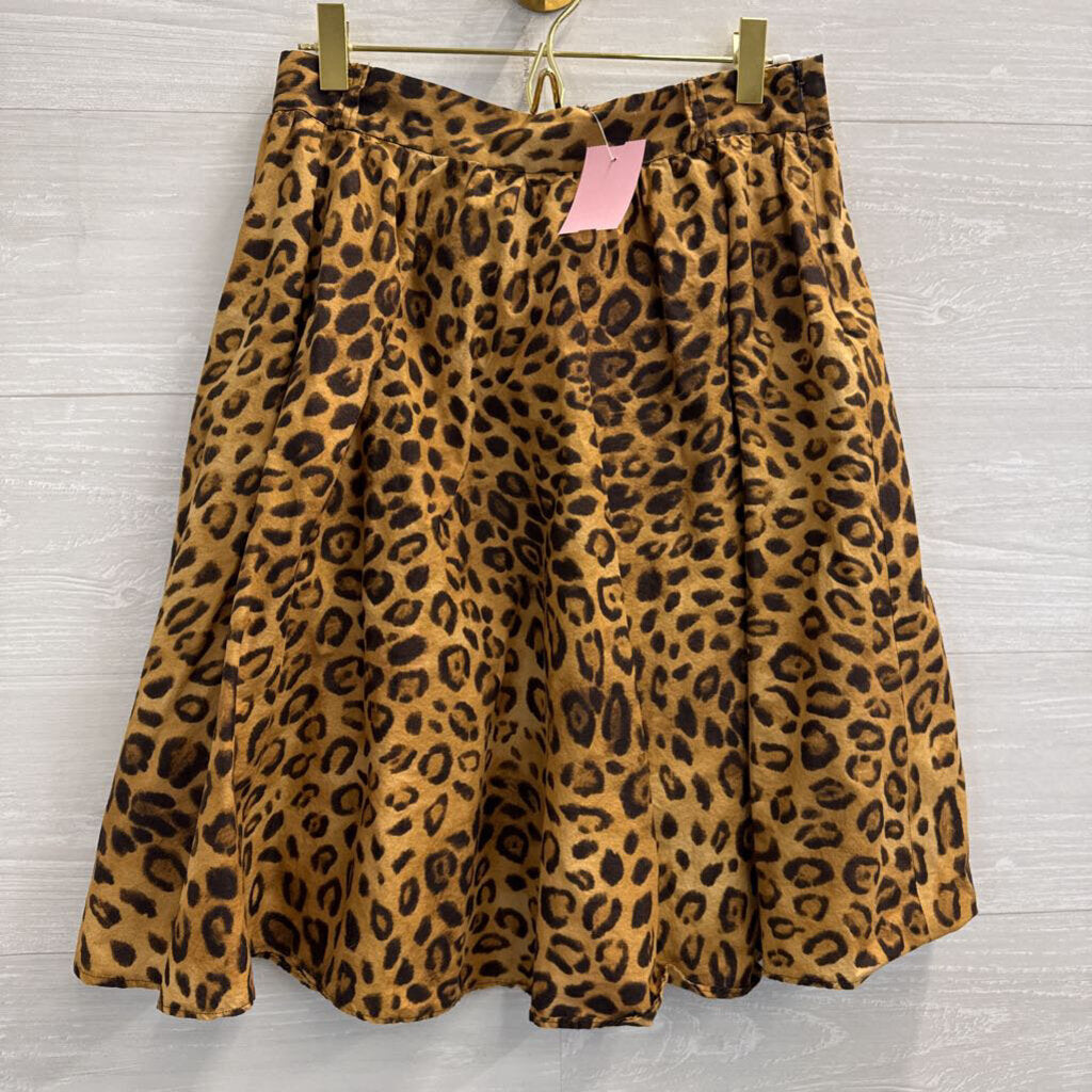 Jones New York Brown Leopard Print Skirt 4 Petite
