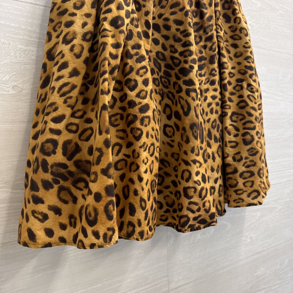 Jones New York Brown Leopard Print Skirt 4 Petite