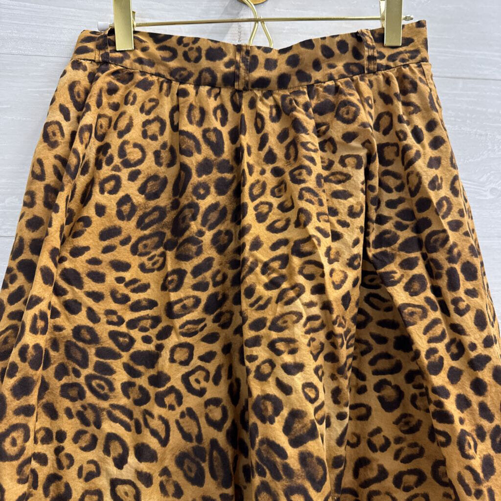Jones New York Brown Leopard Print Skirt 4 Petite