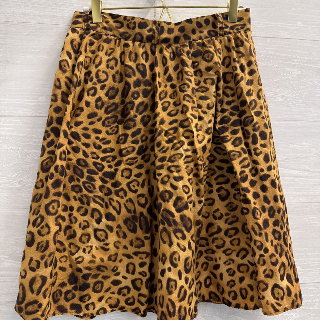 Jones New York Brown Leopard Print Skirt 4 Petite