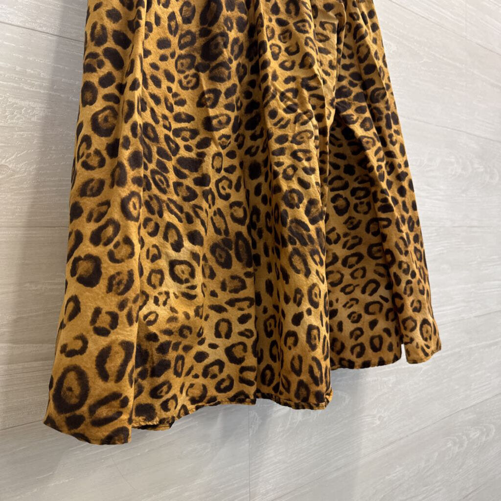 Jones New York Brown Leopard Print Skirt 4 Petite
