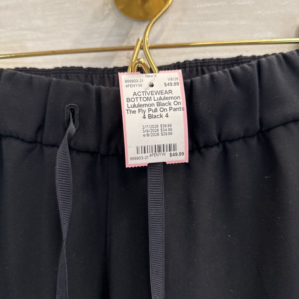 Lululemon Black On The Fly Pull On Pants 4