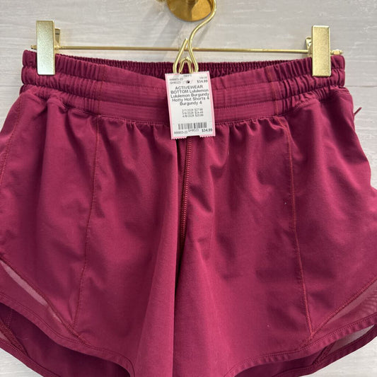 Lululemon Burgundy Hotty Hot Shorts 4