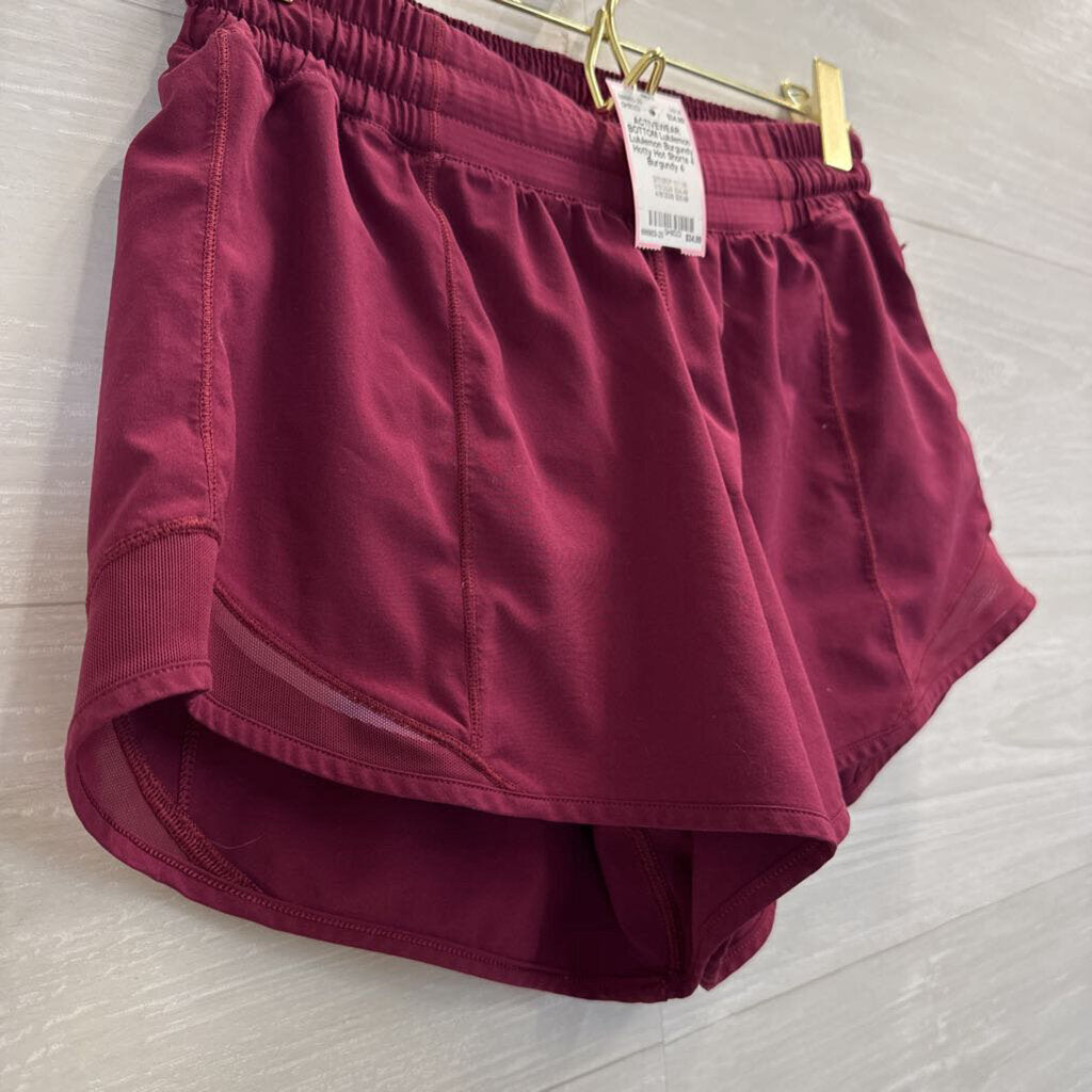 Lululemon Burgundy Hotty Hot Shorts 4