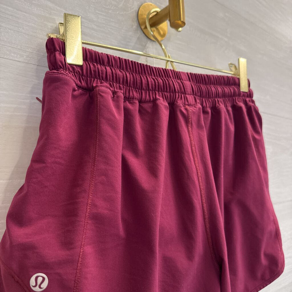 Lululemon Burgundy Hotty Hot Shorts 4