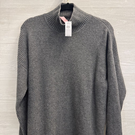 Gap Grey Knit Long Sleeve Mock Neck Sweater Dress Small