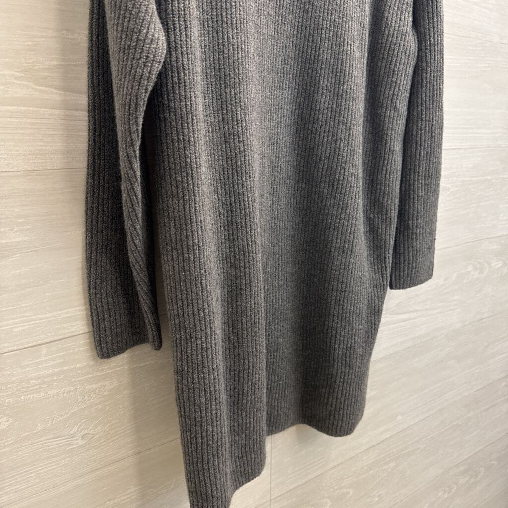 Gap Grey Knit Long Sleeve Mock Neck Sweater Dress Small