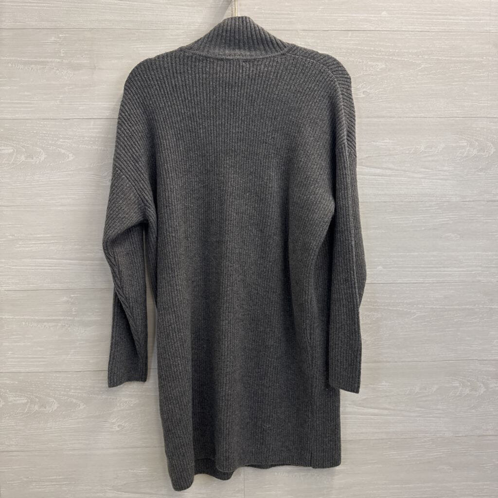 Gap Grey Knit Long Sleeve Mock Neck Sweater Dress Small
