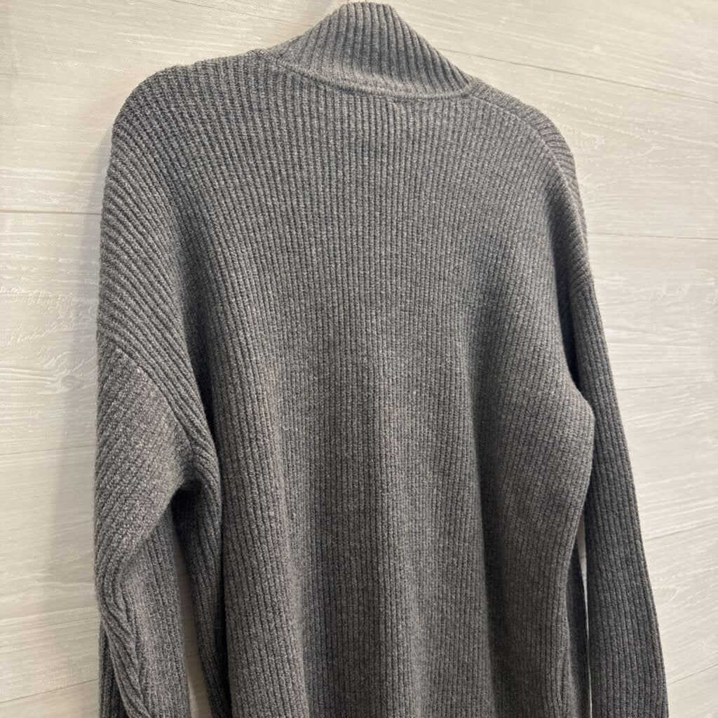 Gap Grey Knit Long Sleeve Mock Neck Sweater Dress Small