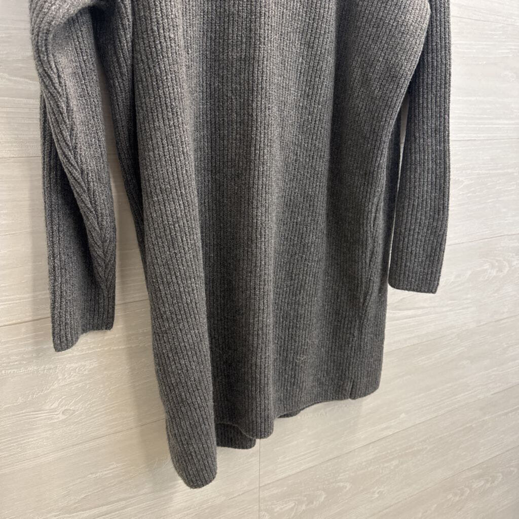 Gap Grey Knit Long Sleeve Mock Neck Sweater Dress Small