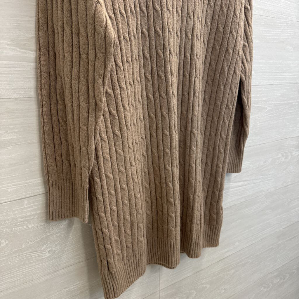 Gap Brown Cable Knit Long Sleeve Sweater Dress Small