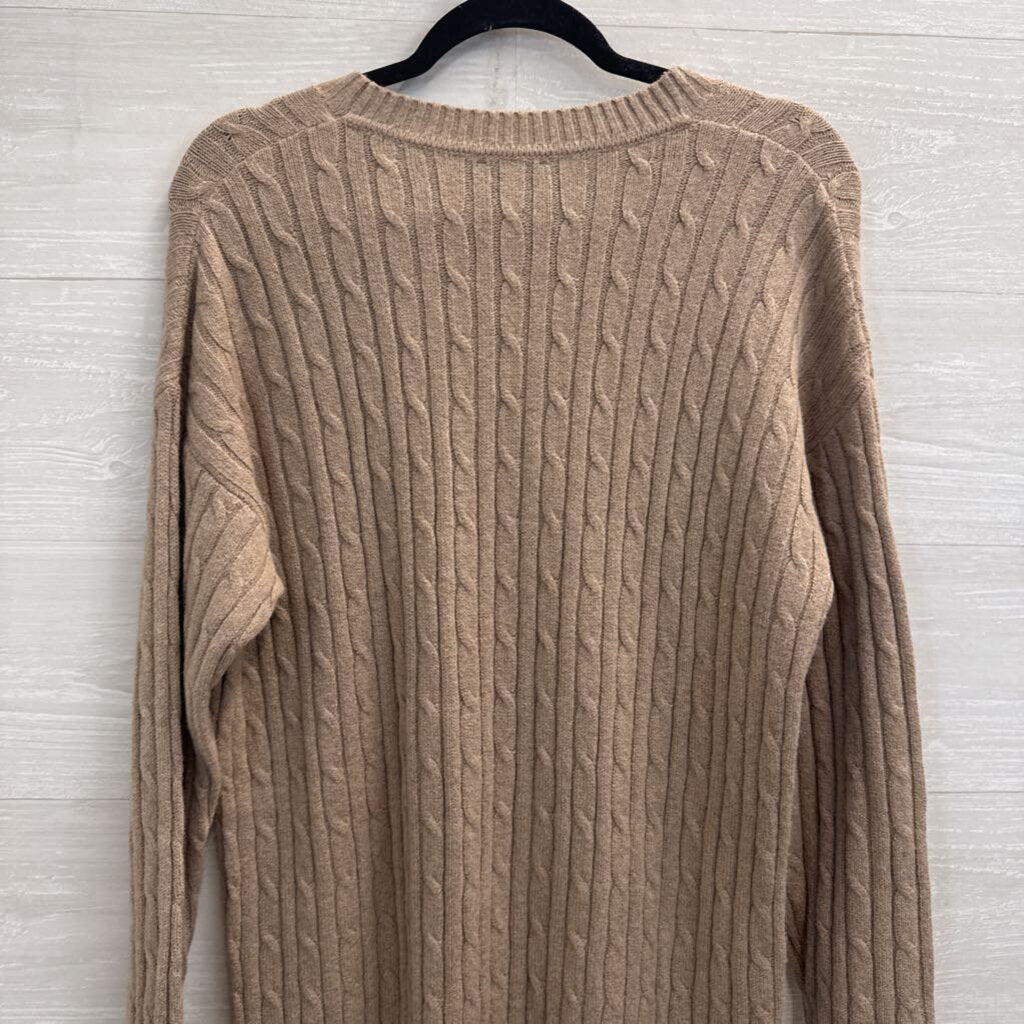 Gap Brown Cable Knit Long Sleeve Sweater Dress Small
