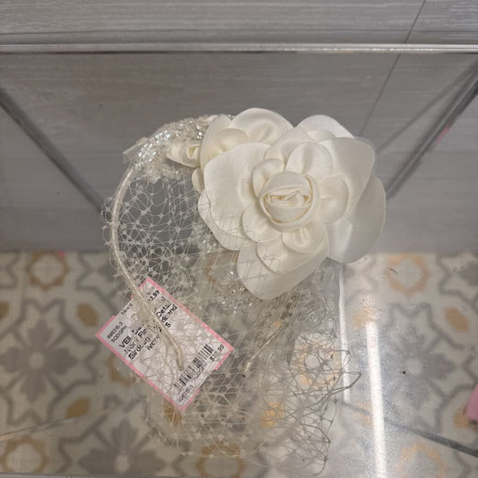 Ivory Flower Detail Birdcage Headband