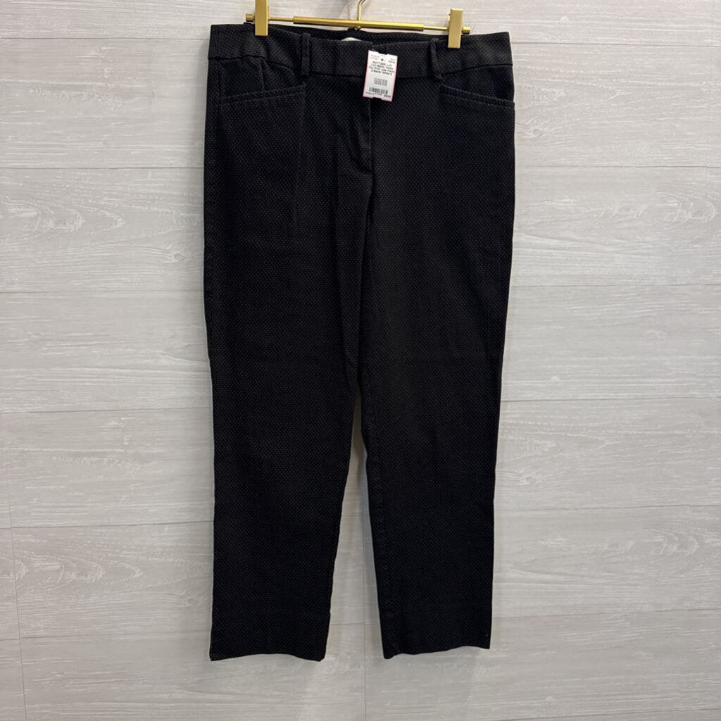 Loft Black/ White Dot Print Julie Pants 8