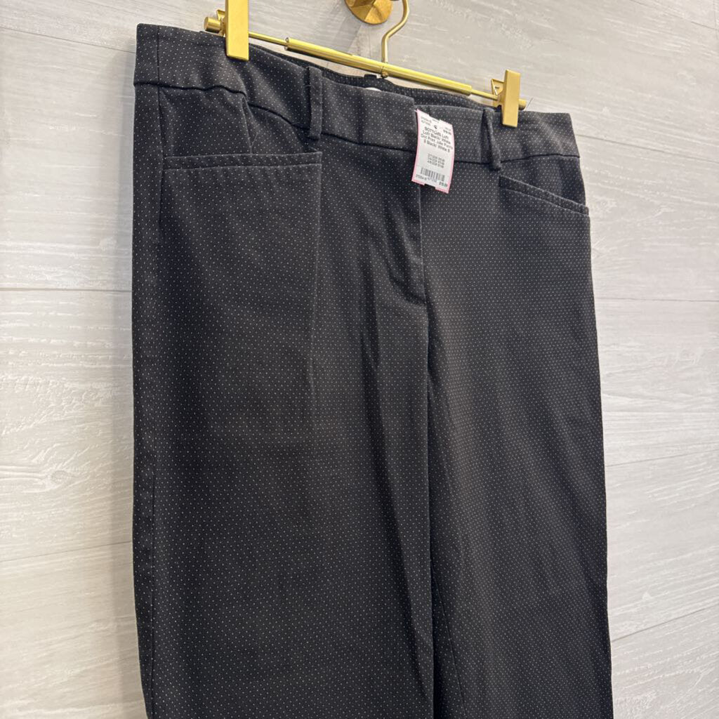 Loft Black/ White Dot Print Julie Pants 8
