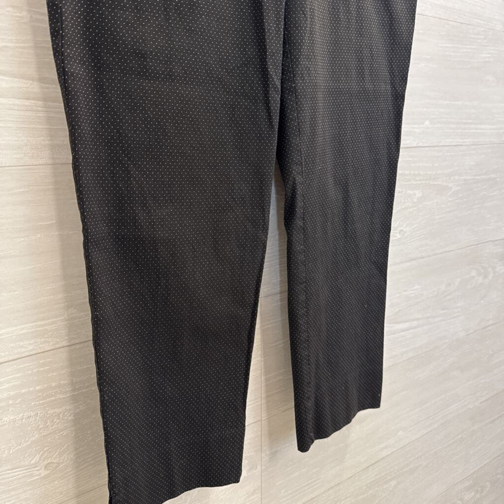 Loft Black/ White Dot Print Julie Pants 8