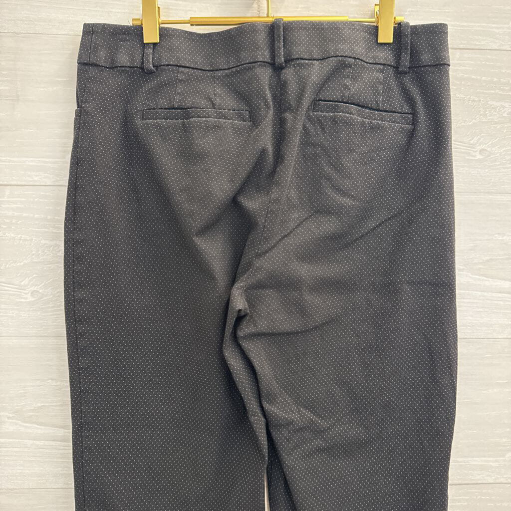 Loft Black/ White Dot Print Julie Pants 8