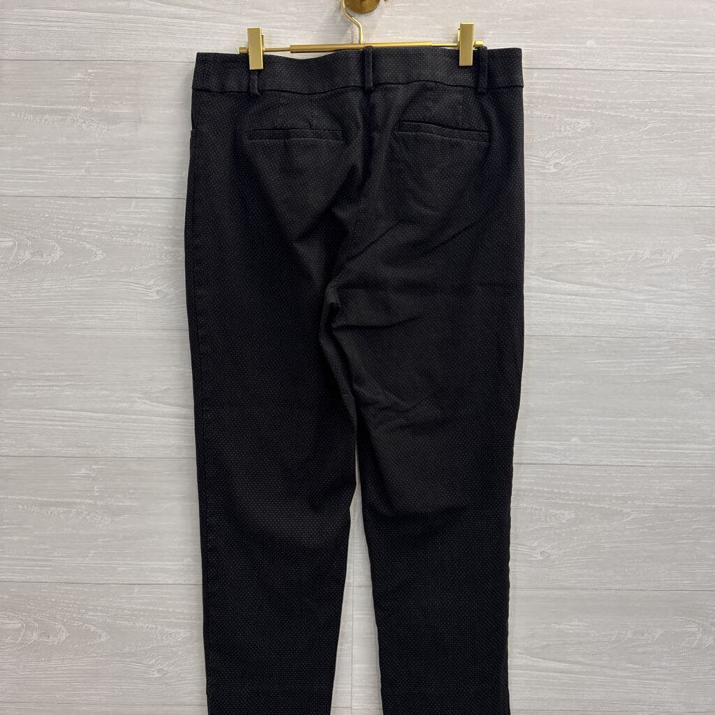 Loft Black/ White Dot Print Julie Pants 8