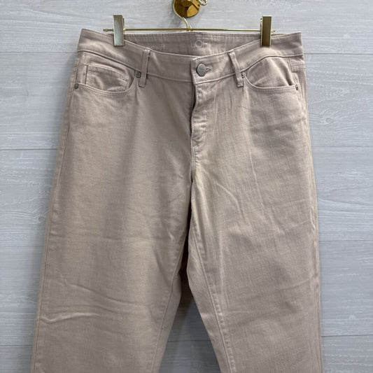 Loft Beige Curvy Straight Jeans 30