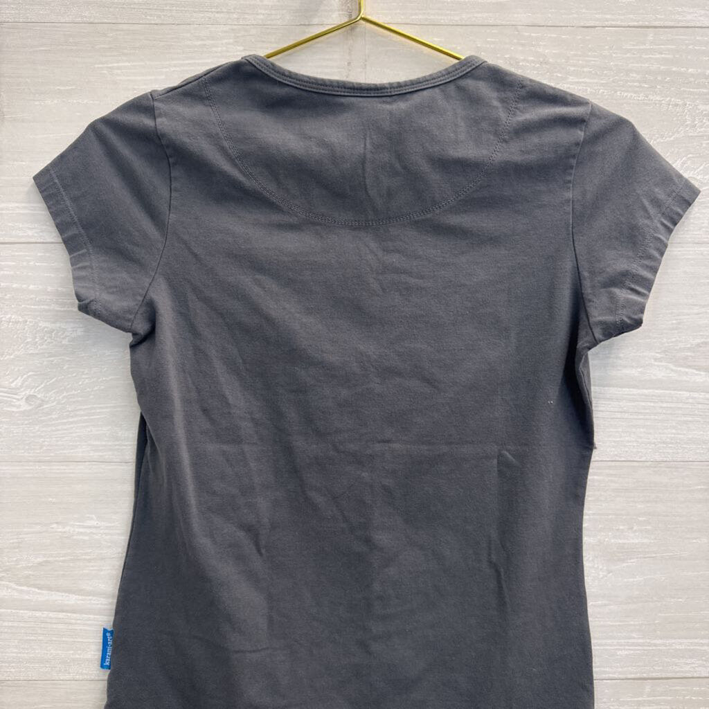 karani art Grey Day of Dead Short Sleeve Graphic Tee Medium