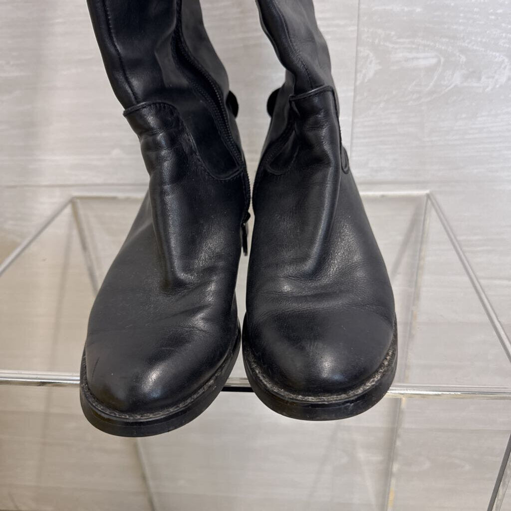Etienne Aigner Black Leather Vira Tall Boots