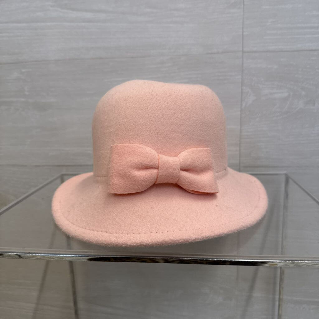 Pink Felt Bow Detail Hat