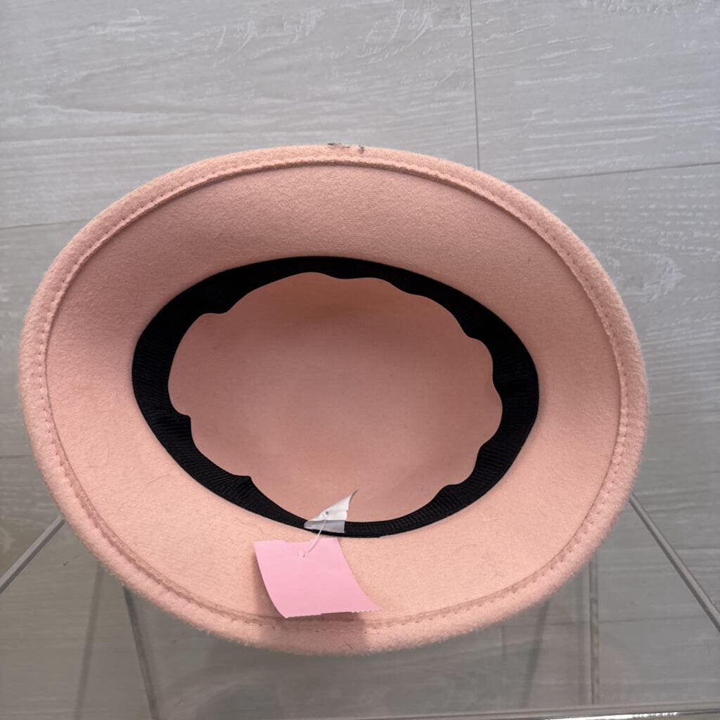 Pink Felt Bow Detail Hat