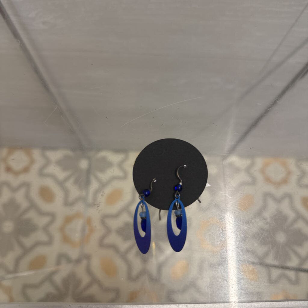 Vintage Blue Dangle Earrings