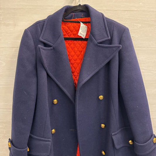 Mackintosh Navy/ Red Quilted Lining Double Breasted Long Jacket Large