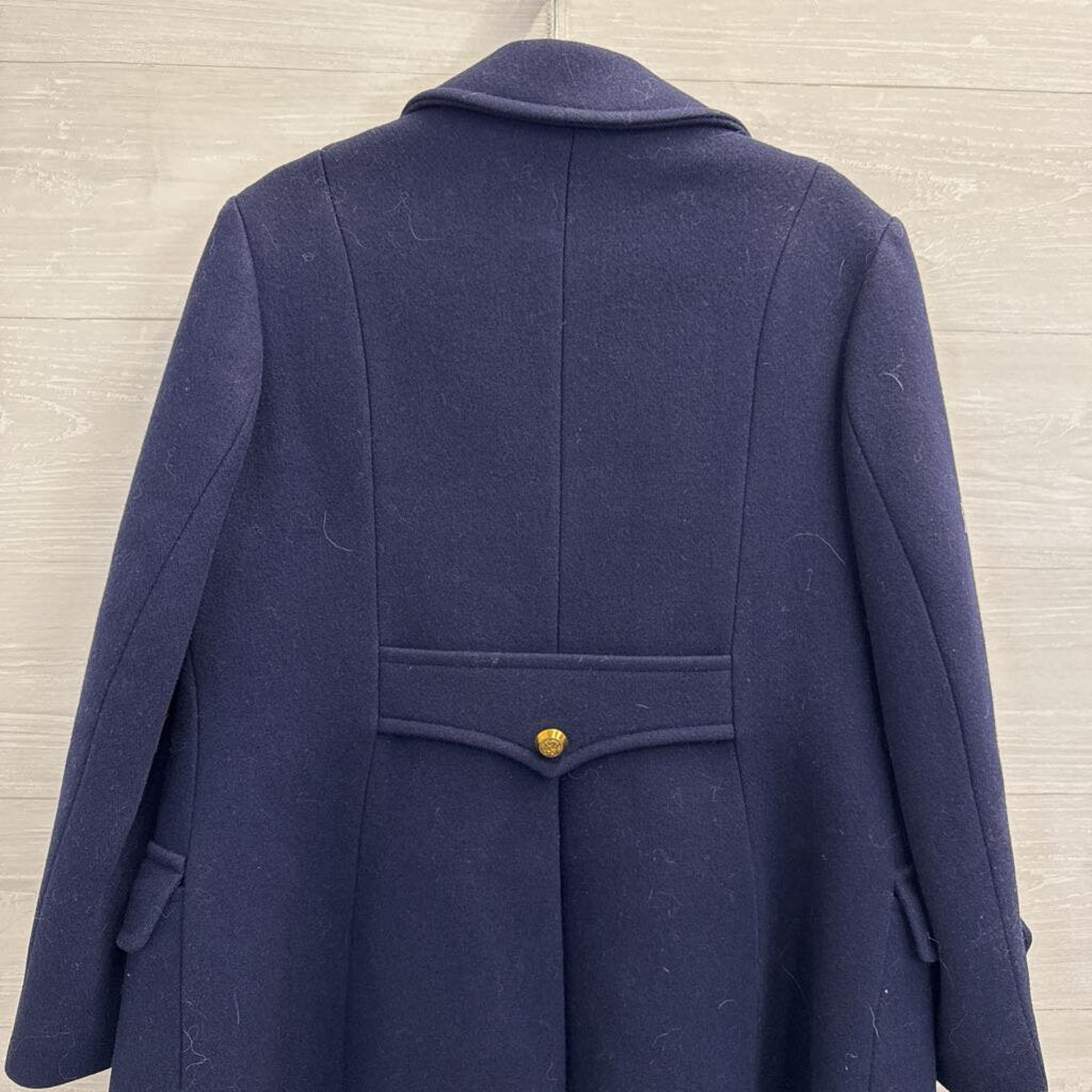 Mackintosh Navy/ Red Quilted Lining Double Breasted Long Jacket Large