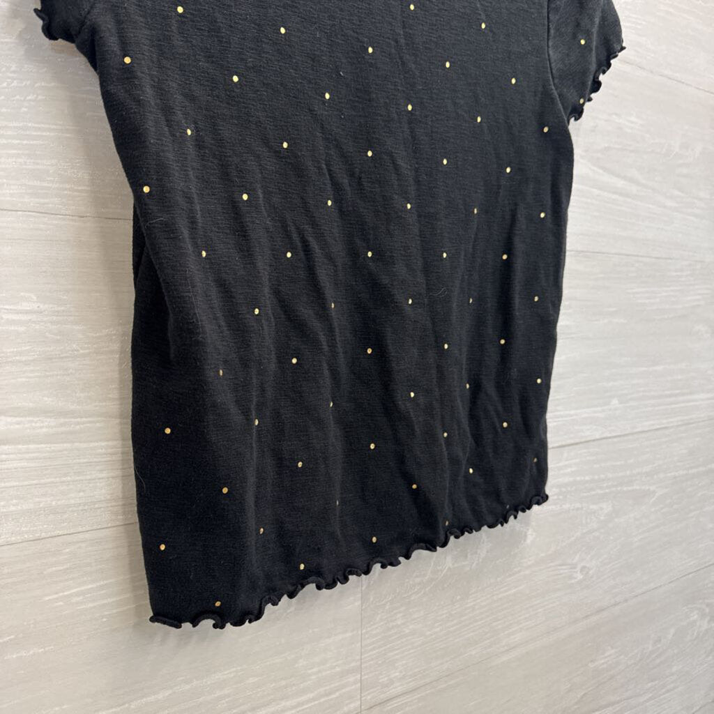 Madewell Black/ Gold Dot Short Sleeve Top Medium