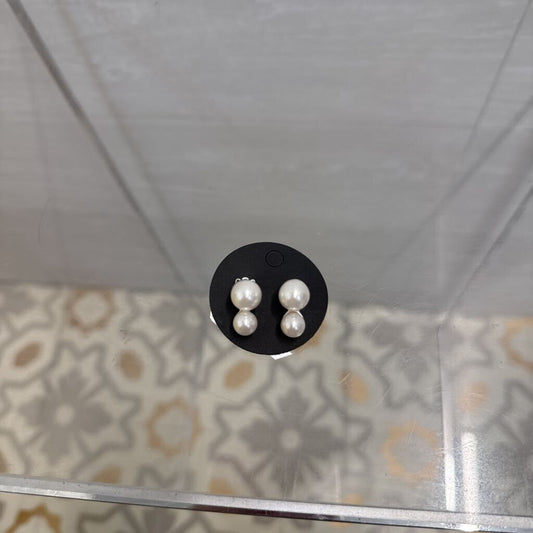 Vintage Double Pearl Clip On Earrings