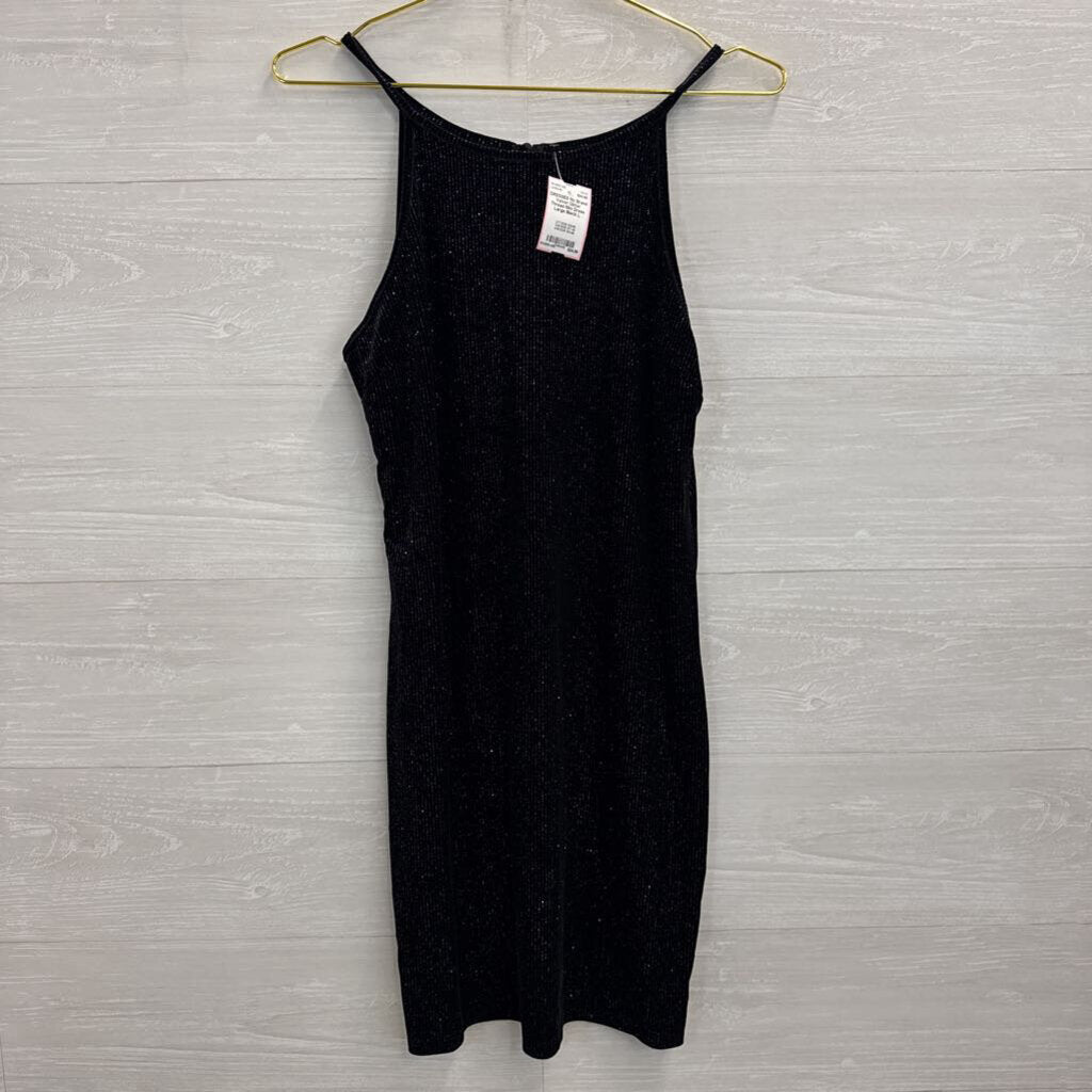 Velvet Glitter Thread Mini Dress Large