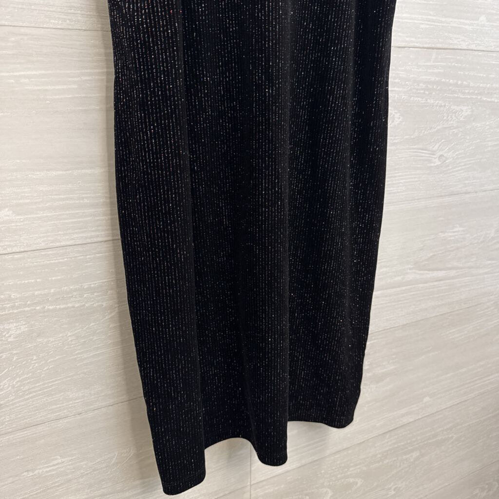 Velvet Glitter Thread Mini Dress Large