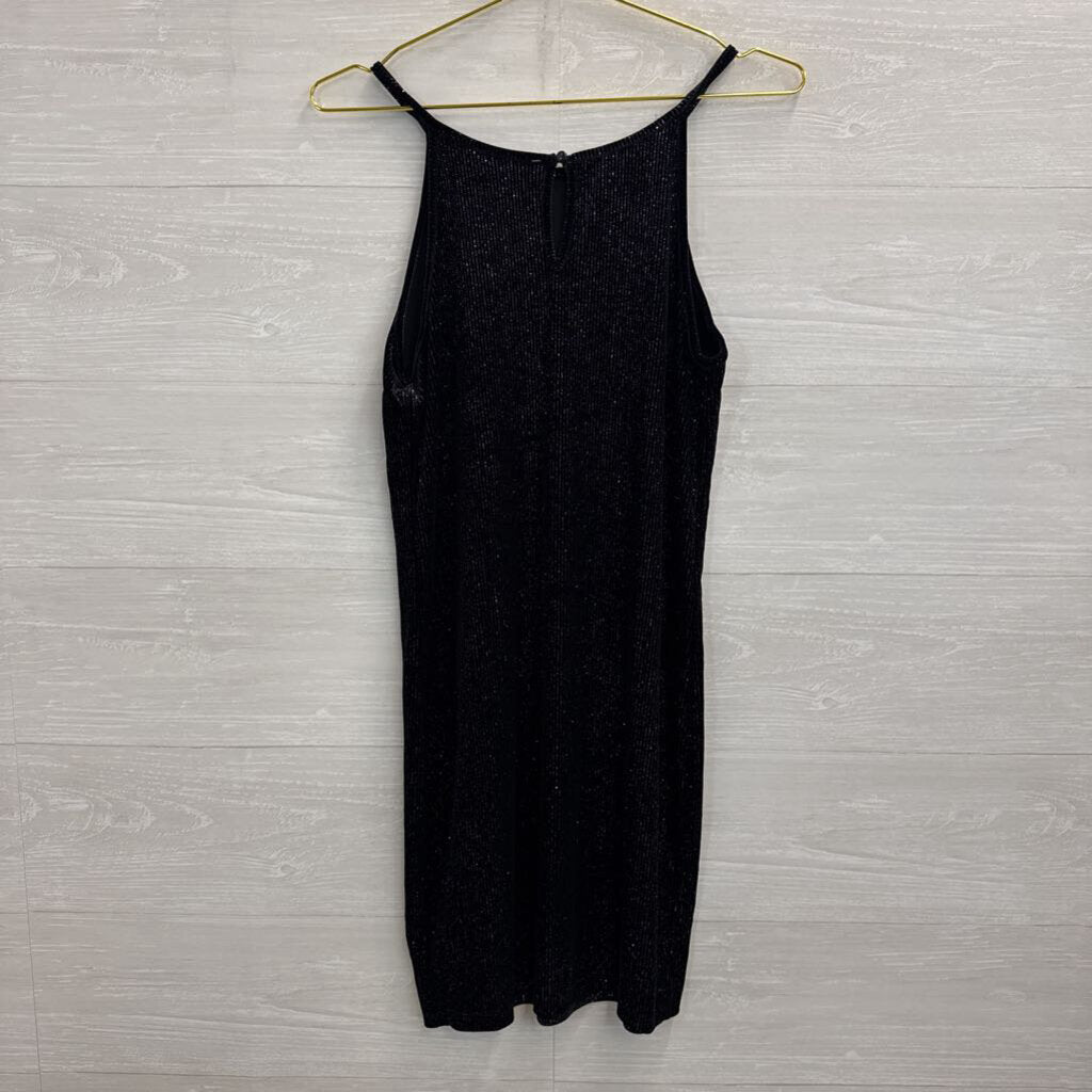 Velvet Glitter Thread Mini Dress Large