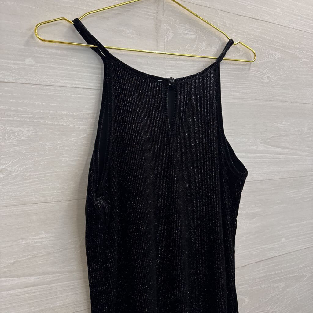 Velvet Glitter Thread Mini Dress Large