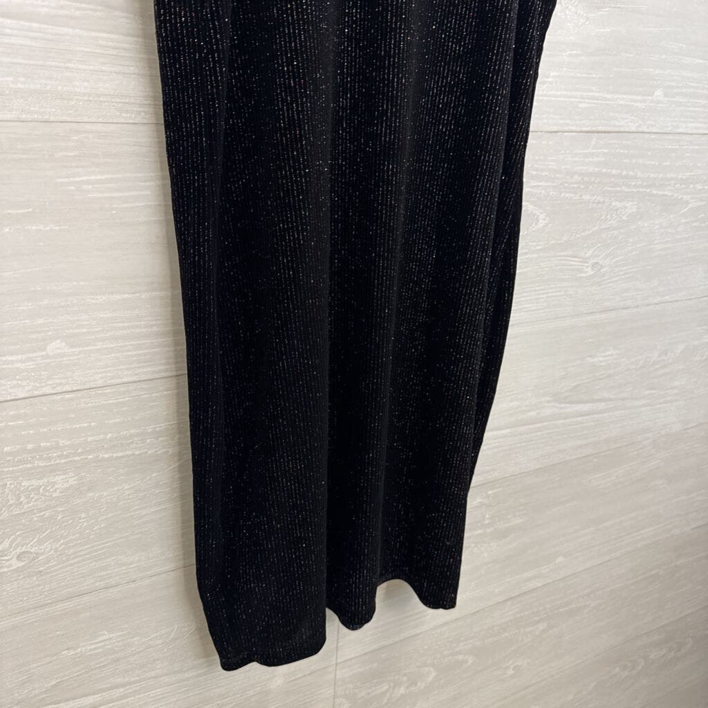 Velvet Glitter Thread Mini Dress Large