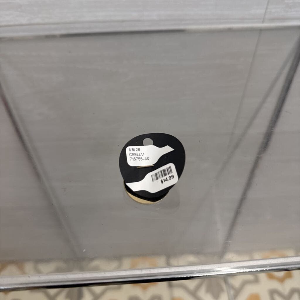 Vintage Gold and Pearl Circle Pin