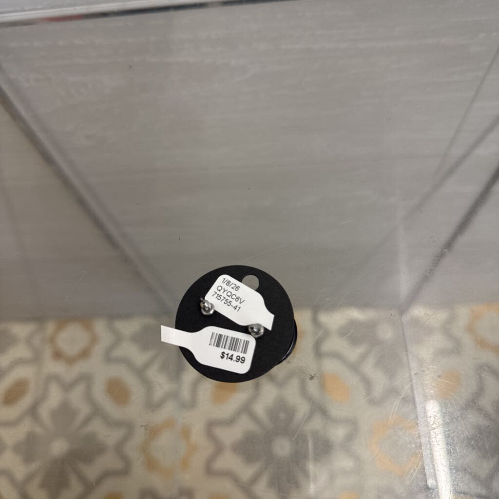 Vintage Enamel and Pearl Clip On Earrings