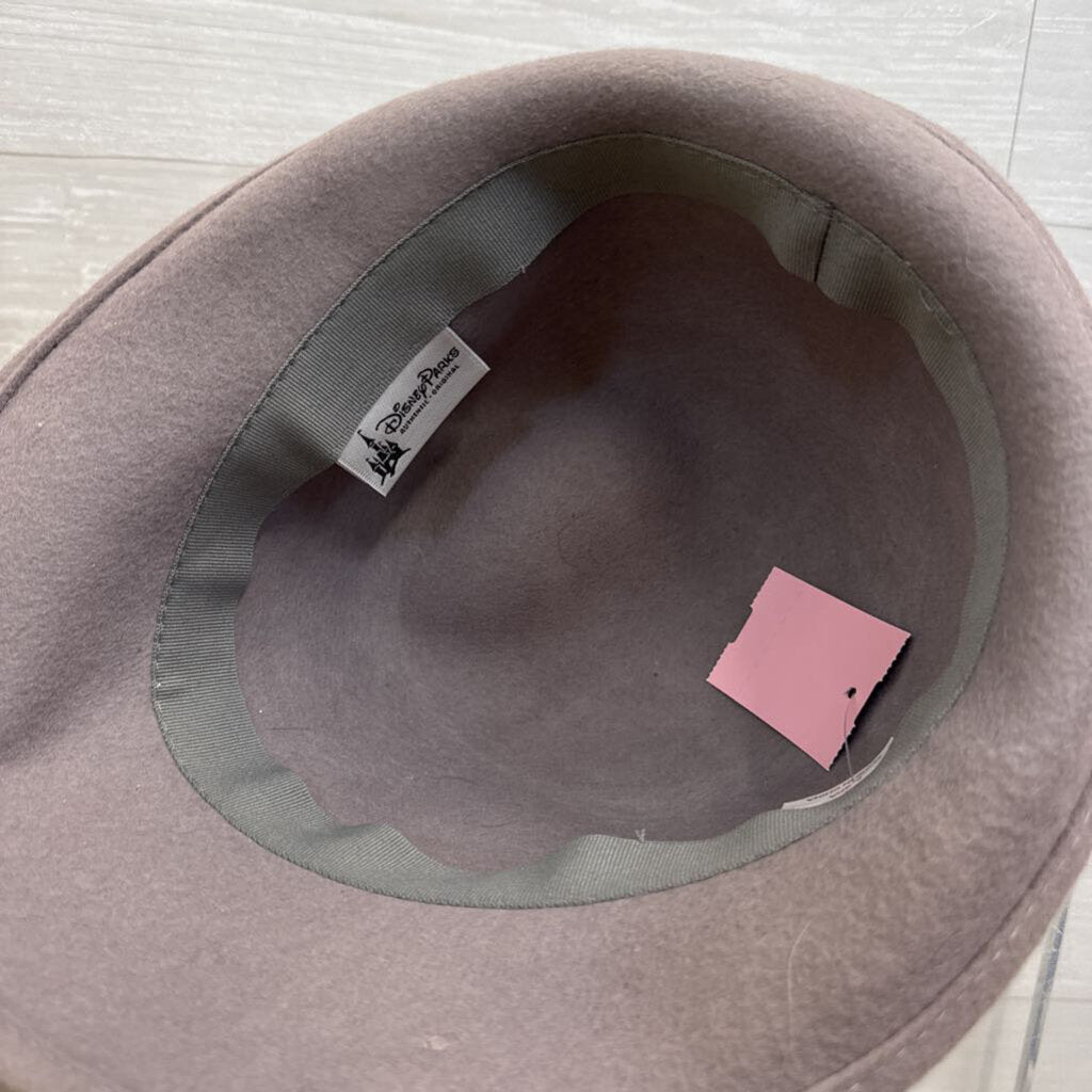 Disney Grey/ Black Vintage Style Fall Fedora Felt Hat with Bow