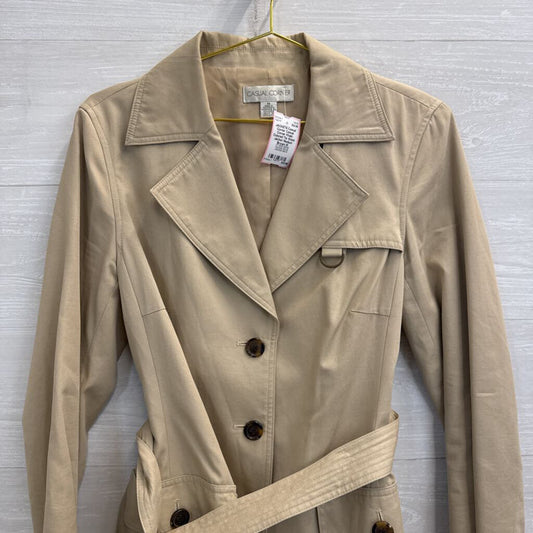 Casual Corner Khaki Colored Tie Waist Jacket Medium