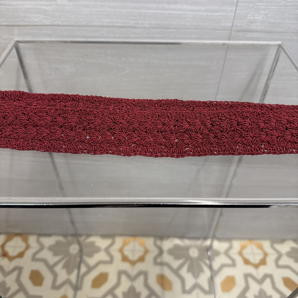 J Jill Burgundy Woven Tie Belt Medium Large