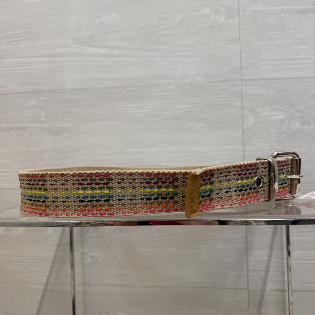 Brown/ Multi Color Woven Belt