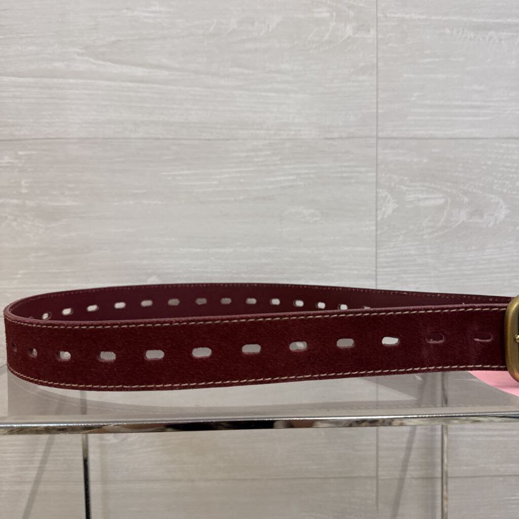 Burgundy Suede Belt Large