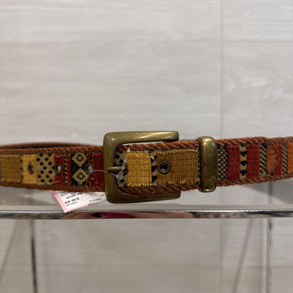 Brown/ Multi Southwestern Print Belt Large