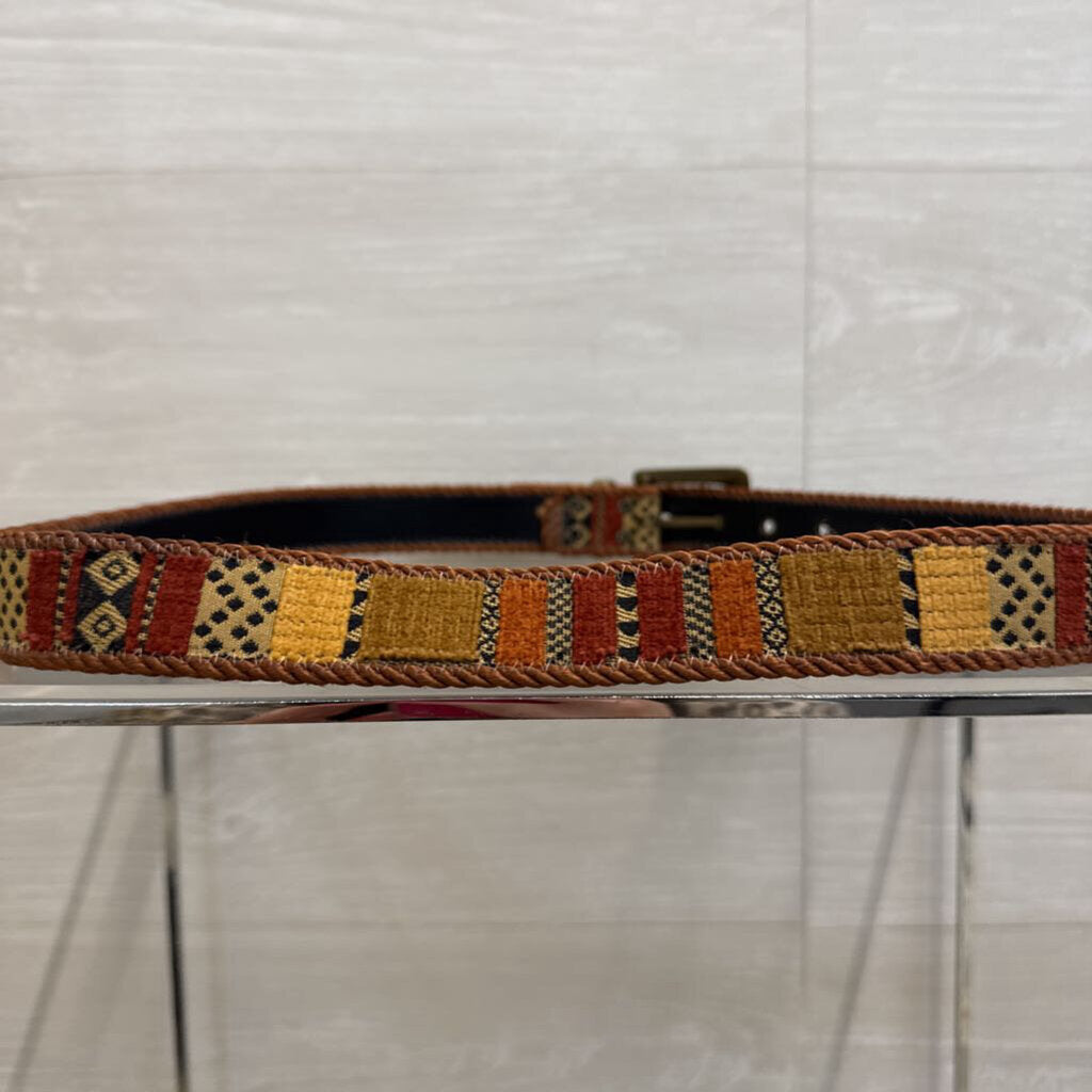 Brown/ Multi Southwestern Print Belt Large