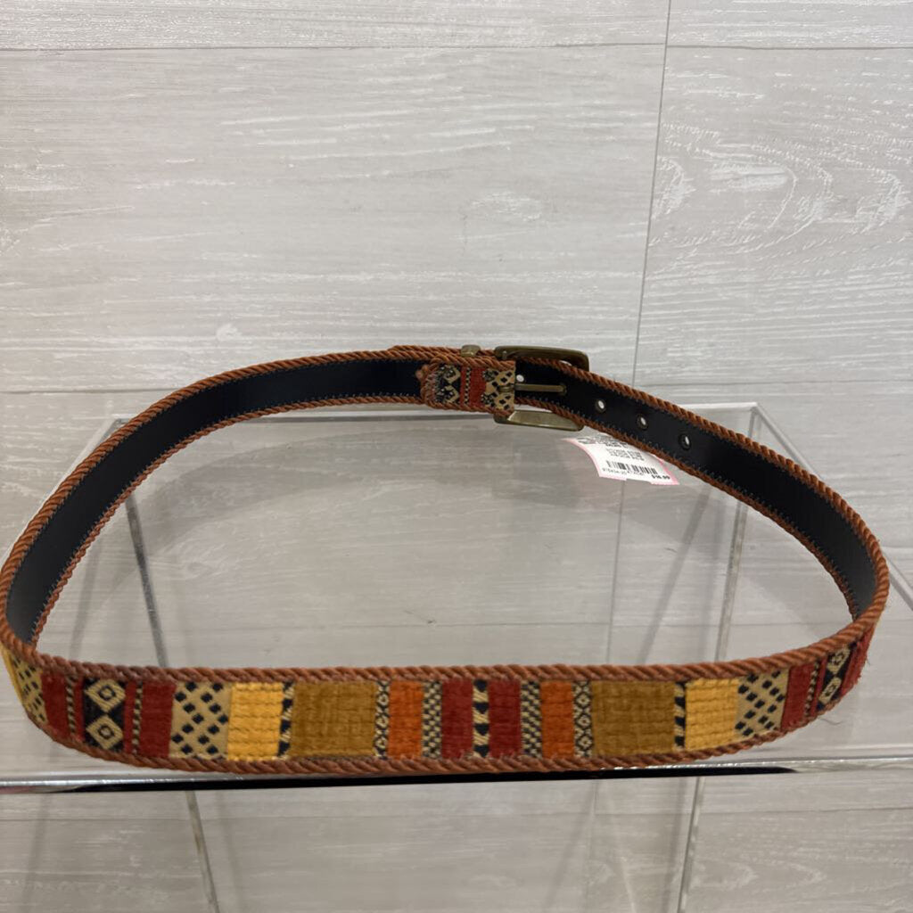 Brown/ Multi Southwestern Print Belt Large